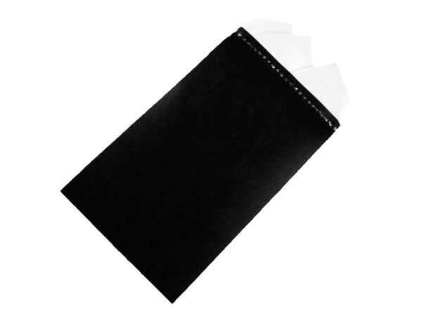 Lommetørkle på papp med rett brett blå straigth cut 1,5cm 